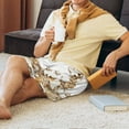 thumbnail image 6 of Kdxio Christmas Print Mens Sleep Shorts Bottoms Soft Comfy Pajama Wear Pants with Drawstring Pockets, 6 of 7