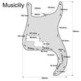 thumbnail image 2 of Protector de bajo Musiclily, 13 agujeros y 4 capas, color negro perlado, 2 of 5