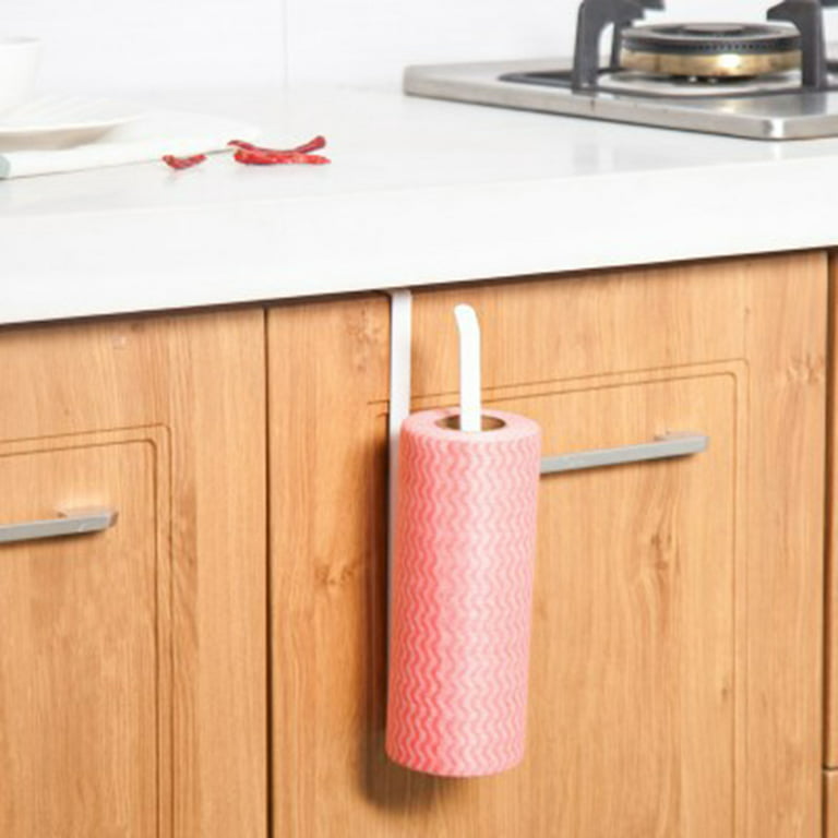 Over Cabinet Hanging Kitchen Organizer with Paper Towel Holder by
