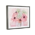 thumbnail image 3 of Stupell Industries Delicate Pink Flower Blossoms Bouquet Doily Vase Graphic Art Luster Gray Floating Framed Canvas Print Wall Art, Design by unknown, 3 of 6
