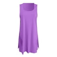 thumbnail image 2 of GILIGEGE 2 Piece Short Sets for Women Summer Women's Casual Oversized Two Piece V Neck Vest Open Top Top Top Tight Shorts Shorts Set Summer Beach Vacation Outfits Lounge Tracksuits Purple Xxl, 2 of 6
