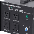 thumbnail image 6 of Anqidi 3000W Voltage Transformer Power Converter Step Up/Step Down 110V to 220V 220V to 110V Heavy Duty DC 5V USB Port, 6 of 12