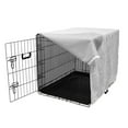 thumbnail image 3 of Grey and White Dog Crate Cover, Geometric Diamond Shaped Mosaic Motif Digital Minimalist Display, Easy to Use Pet Kennel Cover for Medium Large Dogs, 35" x 23" x 27", Grey White, by Ambesonne, 3 of 6