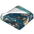 thumbnail image 2 of Bingfone Colorful Plant Turtle Print Flannel Fleece Blanket Throw Blanket for Bed,Sofa,Couch,Travel,Camping(80"x60" ), 2 of 8