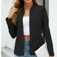 thumbnail image 4 of Wiyuqeen Womens Oversized Casual Blazers Dressy Collarless Suit Jackets with Pockets Slim Fall Work Office Coats Elegant Workwear Coats, 4 of 5