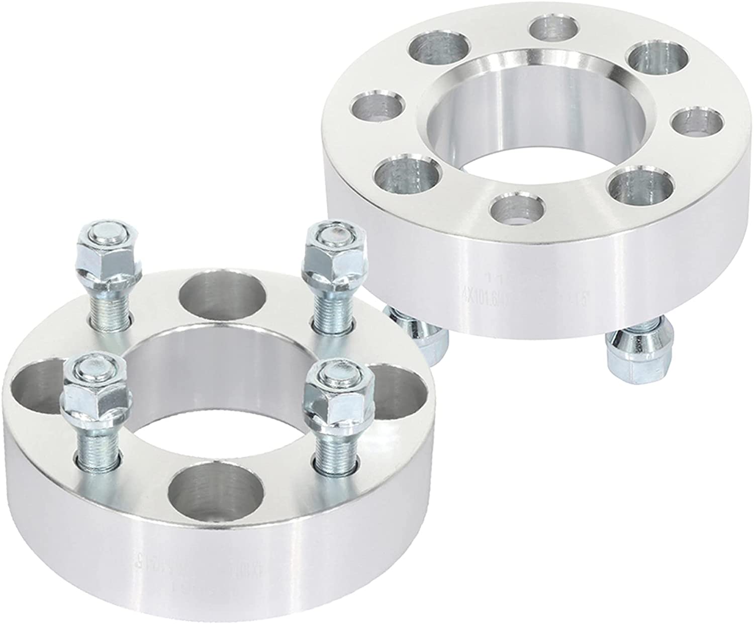 SCITOO silver 2X 4x101.6mm to 4x101.6mm 1.5 inch Wheel Spacers