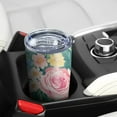 thumbnail image 5 of 20 Oz Pioneer Flower Coffee Tumbler Double Wall Insulated Stainless Steel Water Bottle | Metal Reusable Thermoses Flask with Cup Cap | Leak & Sweat Proof with Anti-Dust Lid, 5 of 7