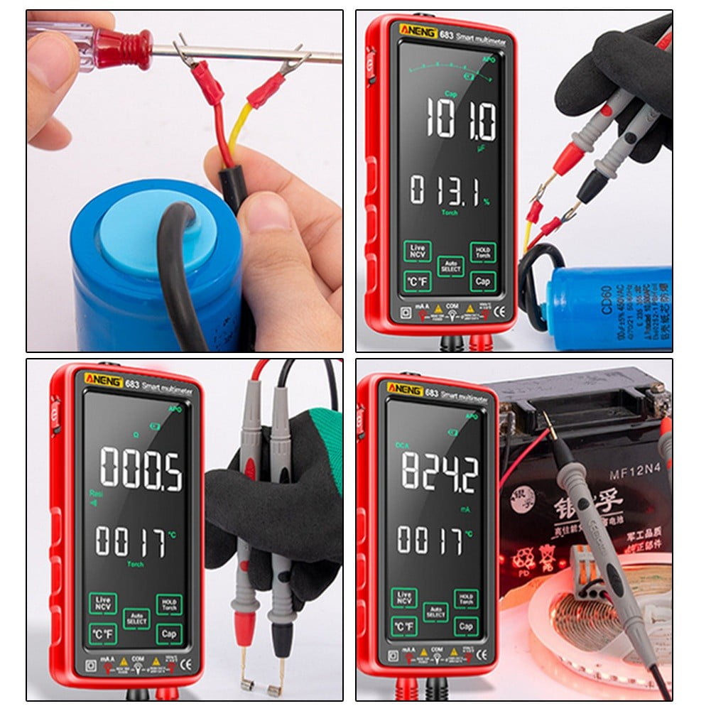 683 FullScreen Digital Multimeter TouchScreen Multimeter USB Li-battery Charging