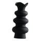 thumbnail image 5 of Jarrón de cerámica, jarrón decorativo, jarrón de flores secas, jarrón sencillo bohemio elegante, Negro 21cm, 5 of 9