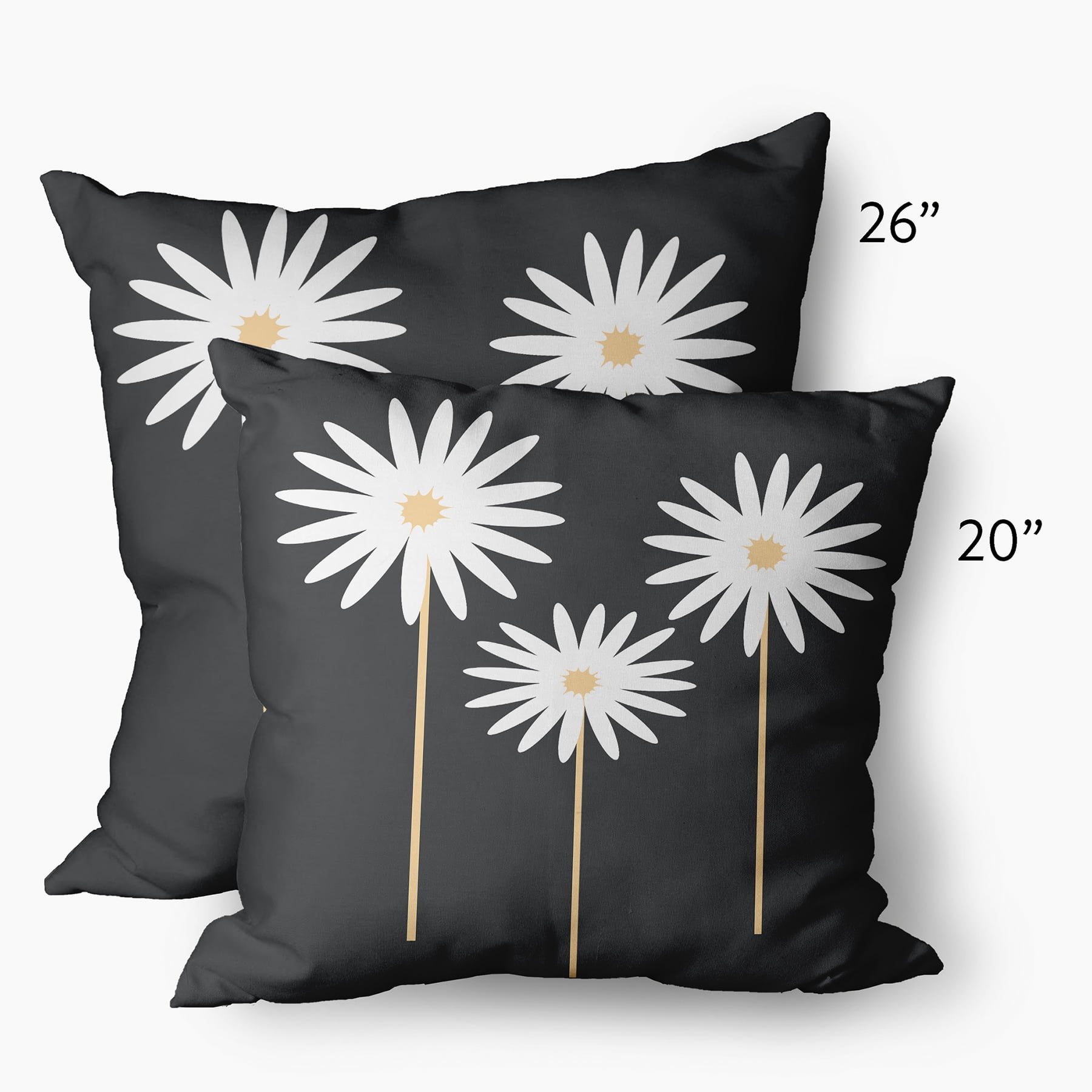 26" x 26" Simply Daisy Daisy May Daisy May Floral Print Decorative Throw Pillow