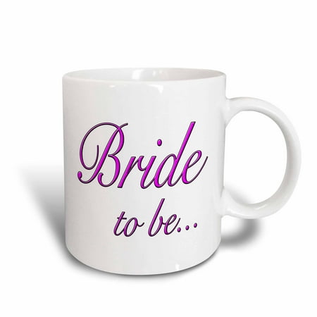 3dRose Bride to be, Pink, Ceramic Mug, 11-ounce