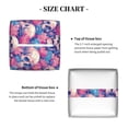 thumbnail image 5 of Lsque white Skull blue flower Printed Tissue Box Cover Holder, Facial Paper Organizer Dispenser,Square with Bottom Belt, PVC Leather Decorative Organizer, 5 of 8