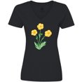 thumbnail image 3 of Inktastic Yellow Buttercup Flowers Women's V-Neck T-Shirt, 3 of 5