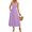 Purple, variant on Uscallm Women's Spaghetti Strap Boho Flowy Maxi Dress Solid ALine Casual Long Travel Beach Dresses Lightweight Summer Sundresses, White L