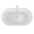 thumbnail image 4 of Dreamline Bt63x3666c Essence 65" Free Standing Acrylic Soaking Tub - White / Matte Black, 4 of 7