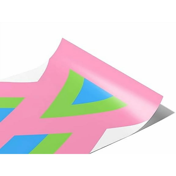 Rwraps Pink Art Deco Nineties Forties Gloss Vinyl Film Wrap 59in x 11ft Vinyl Vehicle Car Film Sheet