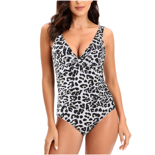 Traje de baño de una pieza para mujer, cómodo, liso, con almohadilla en el pecho, sin aros, Bikini con escote en V profundo OAVQHLG3B Store lin121212