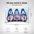 thumbnail image 6 of Bingfone Cute Gnomes in USA Print Satin Pillowcase for Hair - Standard Size with Zipper Silky & Soft Pillow Covers,20x30 inches, 6 of 8