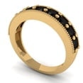 thumbnail image 2 of 0.81 ctw Wedding Band for Women - 18K Yellow Gold Natural Onyx Stackable Eternity Ring, 2 of 6
