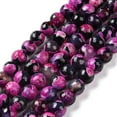 thumbnail image 2 of Natural Fire Agate Bead Strands Round Grade A Faceted Dyed Heated Deep Pink 10mm Hole: 1mm 37pcs/strand 15 inch, 2 of 7