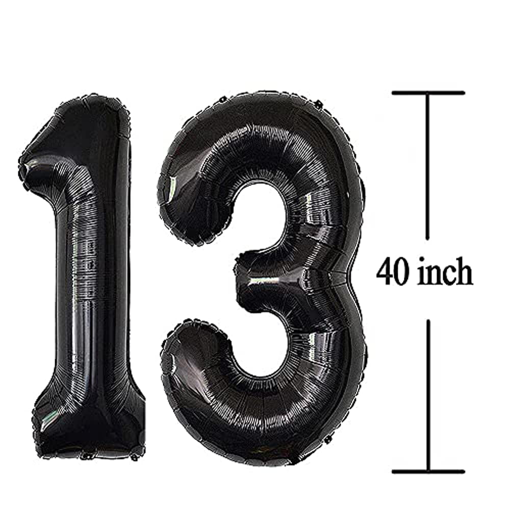 13 Blue Yijunmca Blue 13 Number Balloons Giant Jumbo Number 13 32 Helium Balloon Hanging Balloon Foil Mylar Balloons for Boys Girls 13th Birthday Party Supplies 13 Anniversary Events Decorations