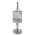 thumbnail image 1 of braveheart Glass Covered Candy Jar Retro Fashion Glass Storage Jar For Dry Storage Durable Silver Large size, 1 of 6