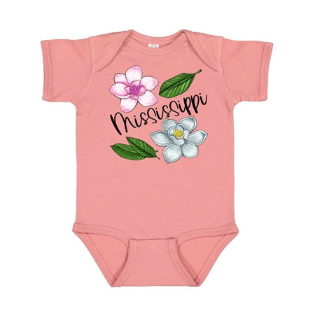 

Inktastic Mississippi Magnolia Flowers and Leaves Gift Baby Boy or Baby Girl Bodysuit