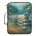 thumbnail image 2 of Haosy Accordion File Organizer Zipper Binder 500 Sheet 6-Tab Expanding File Folder Multi-Pocket 1.2 Inch 3 Ring Bluebirds and Forests, 2 of 7