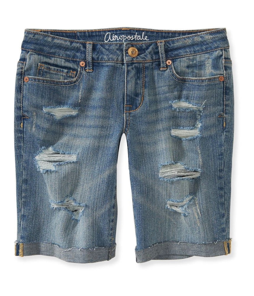 Aeropostale Women's Bermuda Jean Shorts 