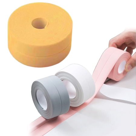 Self Adhesive Sealing Tape Waterproof - PVC Bathroom Kitchen Sink Edge Trim Seal Strip Tile Cabinet Refrigerator Gap Cover Dust Proof Home Repair Tape