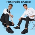 thumbnail image 4 of AMOX Non Slip Work Shoes for Men Food Service Slip Resistant Sneakers Casual Comfortable with Cushioning for Chef Kitchen Restaurant Walking Black, 4 of 8