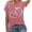Z2Pink, variant on Trendfront Womens Casual Fashion Tops Short Sleeve Crewneck Shirt Horse Riding Graphic T Shirts Summer Loose Fit Daily Style Clothing