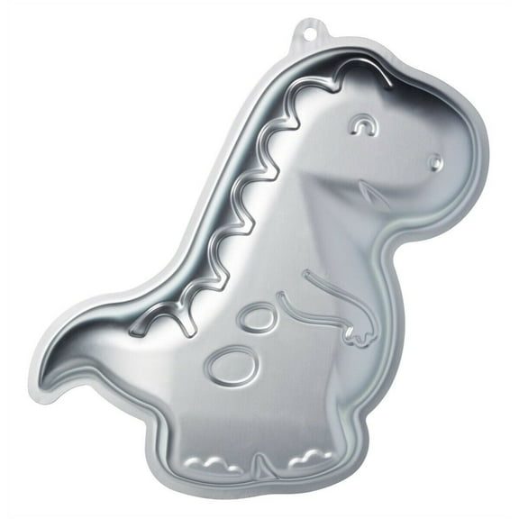 Kefixc Dinosaur shape Cake Pan, cake tin, aluminum cake pan for birthday、party and other occasions cake, dessert making, Silver.