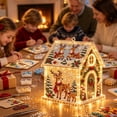 thumbnail image 6 of Christmas Pearl Diamond Painting Art Kit 3D Ornament for Adults Gingerbread House Rhinestone Beaded Tree Plastic Crafts Suncatcher Village Hanging Crystal Holiday, 6 of 7