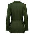 thumbnail image 6 of jsaierl Womens Long Sleeve Blazer Belt Wrap Tie Casual Work Office Jackets with Pockets Blazer, 6 of 9