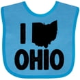 thumbnail image 3 of Inktastic I Love Ohio with State Silhouette Boys or Girls Baby Bib, 3 of 4