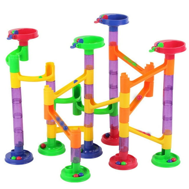 Bangcool Marble Run Game Set Interactive Funny DIY Marble Building Block Ball Track Toy