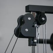 Titan Fitness 80.5 Short Wall Mounted Pulley Tower, 350 LB Capacity Plate-Loaded Cable Machine