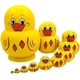 thumbnail image 1 of Duck 10 Uds. De juguetes anidados de madera con patrón de animales, muñecas rusas anidadas, muñecas apilables Matryoshka (pato), pato -, 1 of 4