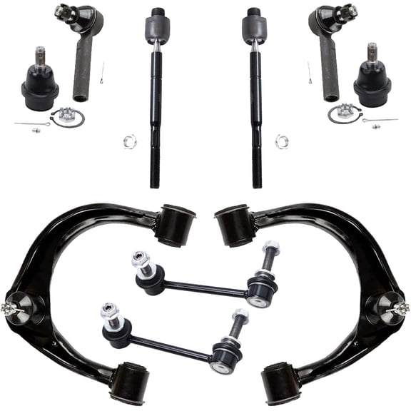 Detroit Axle - 10pc Front Upper Control Arms Sway Bars Tie Rods Replacement for Lexus GX470