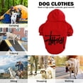 thumbnail image 4 of Abrigo con capucha para perros de clima frío Ropa con capucha suave para perros Suministros para mascotas (8XL RedBlack), 4 of 5