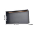 thumbnail image 4 of KFFKFF Recessed Wall Niche with LED Strip, 13 x 25 x 4 inch Stainless Steel Shower Storage Organizer, Waterproof and Durable Design, Easy Installation, Black Finish for Bathroom, 4 of 9