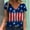 Blue summer tops 2023 women, variant on Dyegold Summer Tops for Women 2023, Star Stripes 4th July Cute Summer Tops for Women Casual Tops US Flag Loose Short Sleeve Tees Shirt V-Neck ​Tunic Tops
