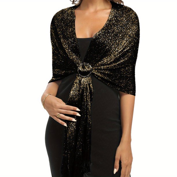 Gorgeous Metallic Shawls: Perfect for Evening Parties & Weddings!