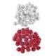 thumbnail image 1 of Paquete de 400 mini flores artificiales de acebo escarchado para decoración navideña, 1 of 9