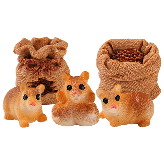 WORGEOUS Cute Rat Figurine Animal Miniatures Guinea Pig Toys Ornaments for Crafts