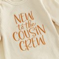 thumbnail image 6 of Cjfdfy Newborn Baby Boy Girl Fall Outfits New To The Cousin Crew Waffled Ribbed Long Sleeve Bodysuit And Hat 2Pcs Infant Cute Coming Home Fall Winter Outfit 0-9M, 6 of 9