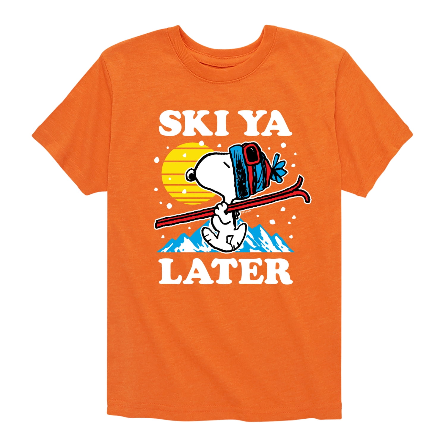 Peanuts Ski Ya Later Toddler And Youth Short Sleeve Graphic TShirt