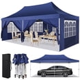 thumbnail image 5 of Hoteel 10x20 Pop up Canopy Gazebo,Outdoor Canopy Tent with 6 Removable Sidewalls,Easy up Sun Shade UV Blocking Waterproof Outdoor Tent for Backyard,Parties,Wedding,Birthday,BBQ,Blue, 5 of 10