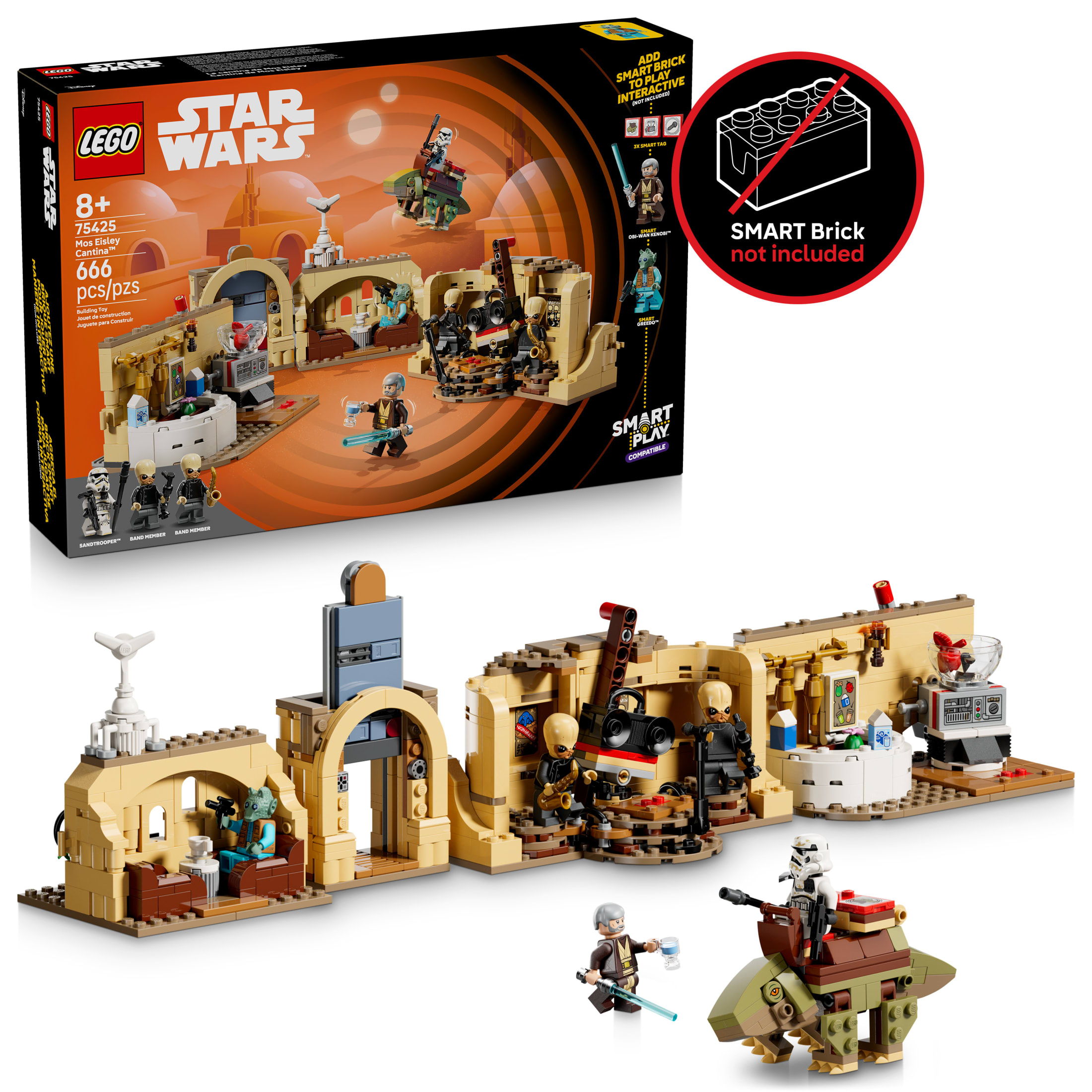 LEGO Star Wars SMART Play: Mos Eisley Cantina Toy Building Set for Kids - Compatible Set with 3 SMART Tags and 5 LEGO Minifigures - Gift for Boys, Girls and Fans Ages 8+ - 75425